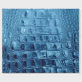 TURQUOISCH BLAU ALLIGATOR GESCHENKPAPIER (Flach)