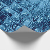 TURQUOISCH BLAU ALLIGATOR GESCHENKPAPIER (Ecke)