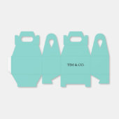 TURQUOISCH BLAU CUSTOM ZOLLBAR GESCHENKSCHACHTEL (Ungefaltet)