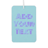 Turquoise 3D Indigo Moderner Name Funny Sky Blau Autolufterfrischer (Vorderseite)