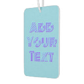 Turquoise 3D Indigo Moderner Name Funny Sky Blau Autolufterfrischer (Links)