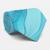Turquoise Agate Wirbel Neck Tie Krawatte (Gerollt)