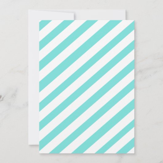 Turquoise Aloha Baby Shower, Hawaiian Luau Einladung (Rückseite)