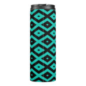 Turquoise and black diamond pattern thermosbecher (Rückseite)