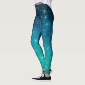Turquoise and blue gradient starry celestial  leggings (Links)