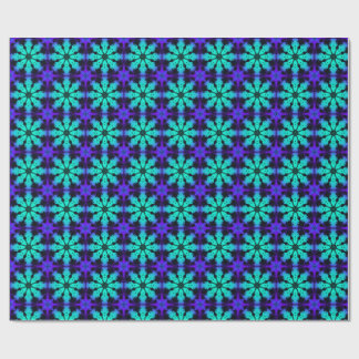 Turquoise and blue Kaleidoscope Fractal Pattern Geschenkpapier