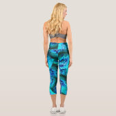 Turquoise and blue spheres in 3D optics  Capri Leggings (Rückseite)