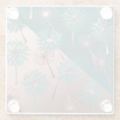  Turquoise and Copper Dandelions Glasuntersetzer (Rückseite)