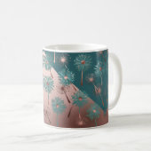  Turquoise and Copper Dandelions Kaffeetasse (VorderseiteRechts)