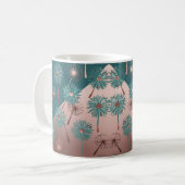  Turquoise and Copper Dandelions Kaffeetasse (Vorderseite Links)