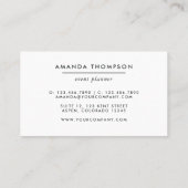 Turquoise and Gold Agate Business Card Visitenkarte (Rückseite)