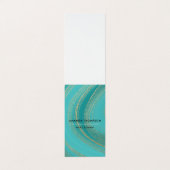 Turquoise and Gold Agate Business Card Visitenkarten (Außenseite Aufgefaltet)