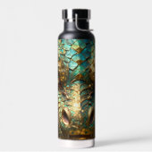 Turquoise and Gold Dragon Face Trinkflasche (Links)