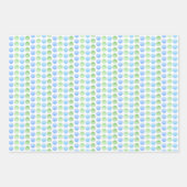 Turquoise and Green Scallop Shells Geschenkpapier Set (Vorderseite 3)