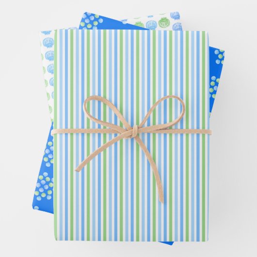 Turquoise and Green Scallop Shells Geschenkpapier Set (Beispiel)