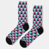 Turquoise and Purple Color Combination Socken (Linkes Detail)