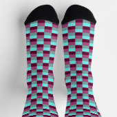 Turquoise and Purple Color Combination Socken (Oben)