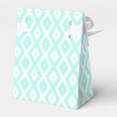 Turquoise and white diamond pattern geschenkschachtel (Rückseite)