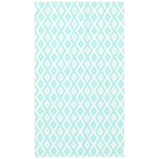 Turquoise and white diamond pattern tischdecke (Vorderseite)