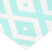 Turquoise and white diamond pattern tischdecke (Schrägansicht)