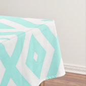 Turquoise and white diamond pattern tischdecke (Beispiel)