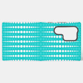 Turquoise and White Polka Dots Phone Case Samsung Galaxy Hülle (Rückseite (Horizontal))