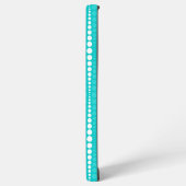 Turquoise and White Polka Dots Phone Case Samsung Galaxy Hülle (Linke Seite)