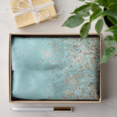 Turquoise Aqua Gold Glam Glitzer Sparkone Seidenpapier (Geschenk)
