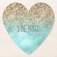 Turquoise Aqua Gold Glam Glitzer Sparkone
