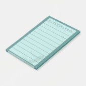 Turquoise Aqua Lined Mermaid Post it Notes Post-it Klebezettel (angewinkelt)