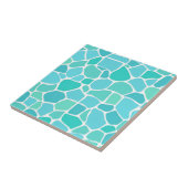 Turquoise Aqua Sea Glass Mosaic Pattern Fliese (Seite)