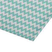 Turquoise Aqua White Chevron Zig Zag Pattern Schneidebrett (Ecke)