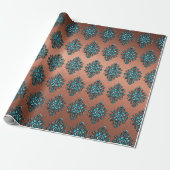 Turquoise Aztec Symbol Geschenkpapier (Ungerollt)
