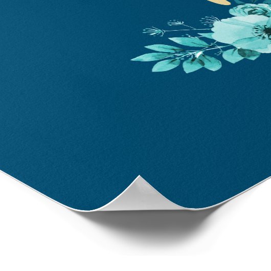 Turquoise Ballerina Poster (Ecke)