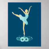 Turquoise Ballerina Poster (Vorne)