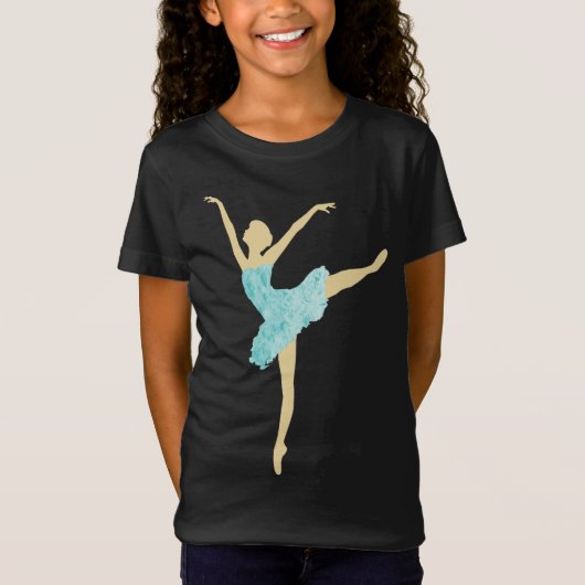 Turquoise Ballerina T-Shirt (Vorderseite)