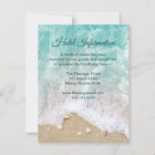 Turquoise Beach Waves Bat Mitzvah Hotel Info Einladung (Vorderseite)