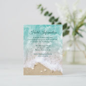 Turquoise Beach Waves Bat Mitzvah Hotel Info Einladung (Stehend Vorderseite)