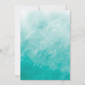 Turquoise Beach Waves Bat Mitzvah Save the Date Einladung (Rückseite)