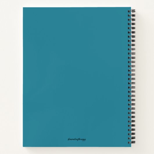 Turquoise Birds Spiral Notebook Notizblock (Rückseite)