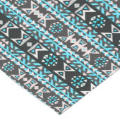 Turquoise, Black & White Tribal Mug Kurzer Tischläufer (Ecke)