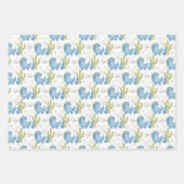 TURQUOISE BLAU GREEN DINOSAURS & RAINBOWS GESCHENKPAPIER SET (Vorderseite)