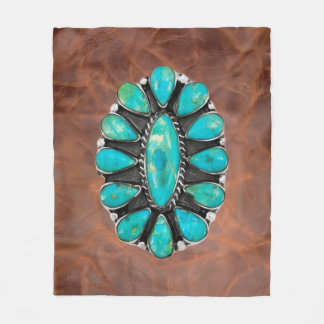 Turquoise bling fleecedecke