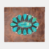 Turquoise bling fleecedecke (Vorderseite (Horizontal))