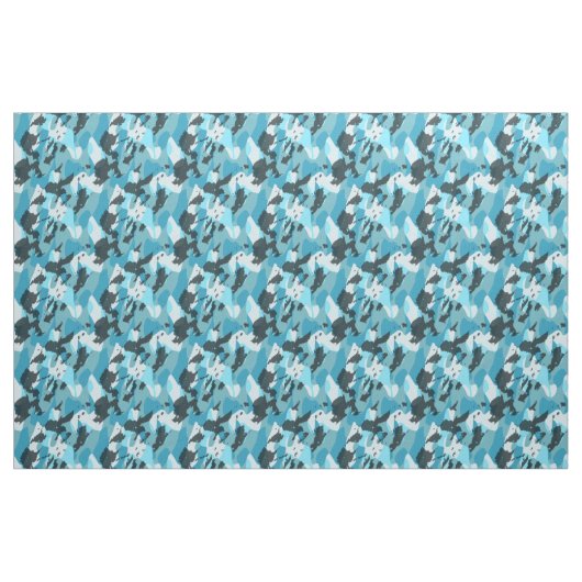 turquoise blue camo abstract stoff (Fat Quarter (45,7 x 55,9 cm))