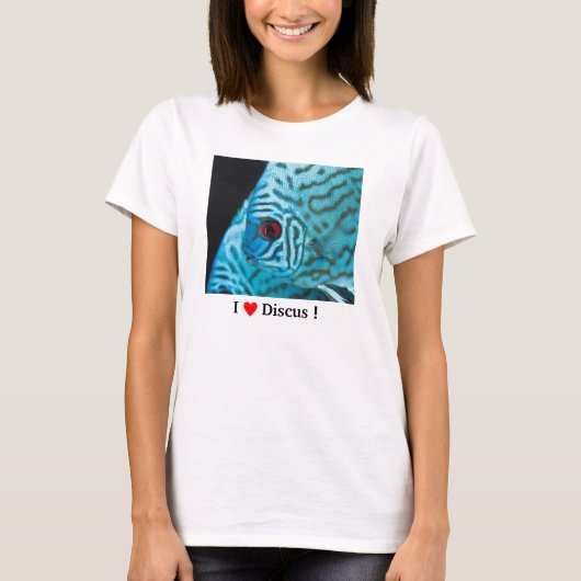 Turquoise Blue Discus T-Shirt (Vorderseite)