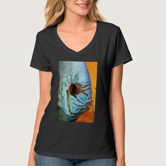 Turquoise Blue Discus T-Shirt (Vorderseite)