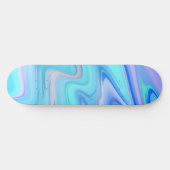 Turquoise & Blue Flowing Stripes Skate Deck  Skateboard (Horizontal)