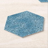 Turquoise Blue Glitter Leopard Print         Untersetzer (angewinkelt)