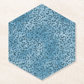 Turquoise Blue Glitter Leopard Print         Untersetzer (Vorderseite)